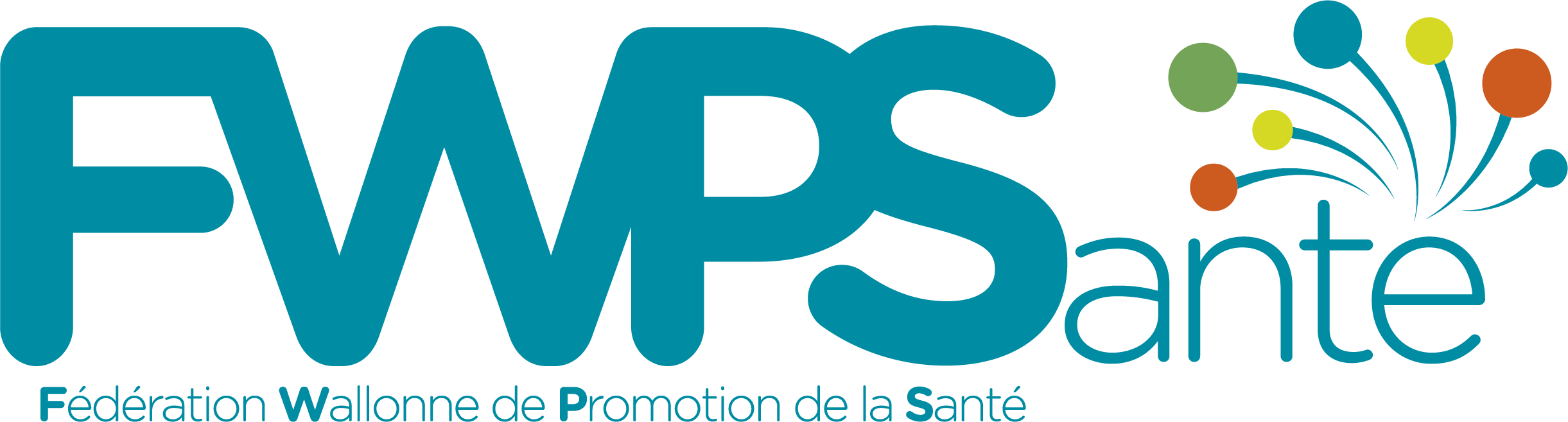 Logo FWPSanté - texte 1 ligne - couleurs